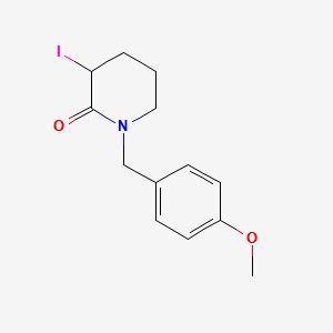 3-Iodo-1-(4-methoxybenzyl)piperidin-2-one structure, CAS 1245646-02-9