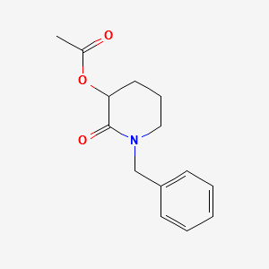 1-Benzyl-2-oxopiperidin-3-ylacetate structure, CAS 614754-21-1