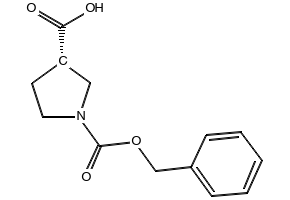 (S)-1-Cbz-pyrrolidine-3-carboxylicacid structure, CAS 192214-00-9