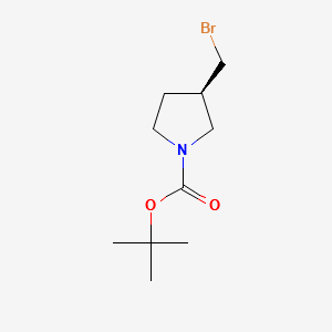 3(R)-BROMOMETHYL-PYRROLIDINE-1-CARBOXYLICACIDTERT-BUTYLESTER structure, CAS 1067230-65-2