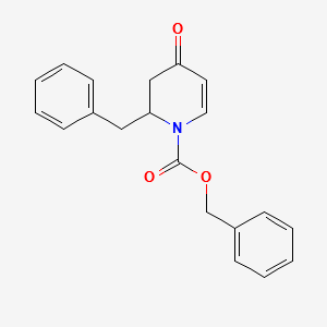Benzyl2-benzyl-4-oxo-3,4-dihydropyridine-1(2H)-carboxylate structure, CAS 150708-76-2