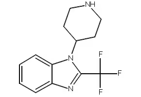 1-(4-Piperidinyl)-2-(trifluoromethyl)-1H-benzimidazole structure, CAS 742076-06-8