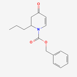 Benzyl4-oxo-2-propyl-3,4-dihydropyridine-1(2H)-carboxylate structure, CAS 145100-54-5