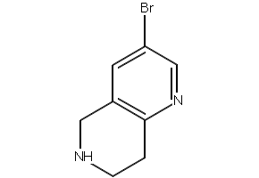 3-Bromo-5,6,7,8-tetrahydro-1,6-naphthyridine,hydrochloride structure, CAS 625100-00-7