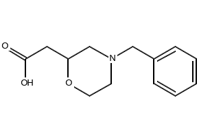(4-Benzyl-morpholin-2-yl)-aceticacid structure, CAS 146944-27-6