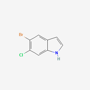 5-bromo-6-chloro-indole structure, CAS 122531-09-3