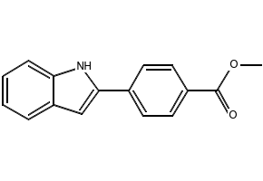 Methyl4-(indol-2-yl)benzoate structure, CAS 485321-10-6