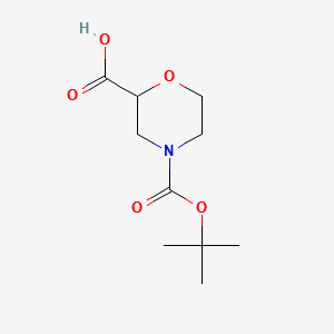 4-Boc-2-morpholinecarboxylicacid structure, CAS 189321-66-2