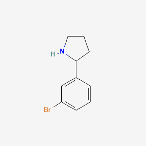 2-(3-Bromophenyl)pyrrolidine structure, CAS 383127-79-5