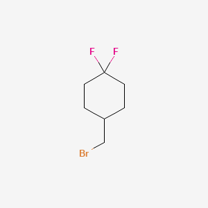 4-Bromomethyl-1,1-difluoro-cyclohexane structure, CAS 858121-94-5