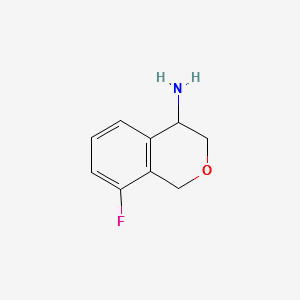 8-fluoroiIsochroman-4-amine structure, CAS 911826-00-1