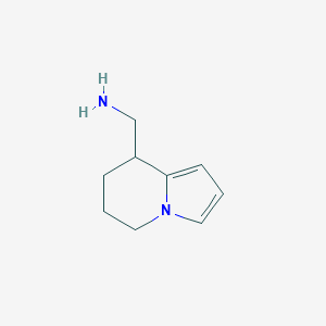 (S)-(5,6,7,8-tetrahydroindolizin-8-yl)methanamine structure, CAS 908103-37-7