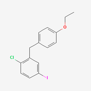 4-Iodo-1-chloro-2-(4-ethoxybenzyl)benzene structure, CAS 1103738-29-9