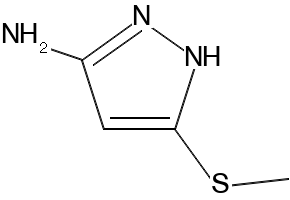3-(Methylthio)-1H-pyrazol-5-amine structure, CAS 117736-74-0