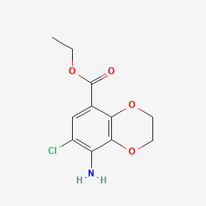 8-AMINO-7-CHLORO-2,3-DIHYDRO-BENZO[1,4]DIOXINE-5-CARBOXYLICACIDETHYLESTER structure, CAS 191024-17-6