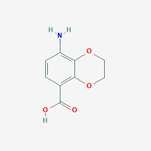 8-AMINO-2,3-DIHYDRO-BENZO[1,4]DIOXINE-5-CARBOXYLICACID structure, CAS 66411-22-1