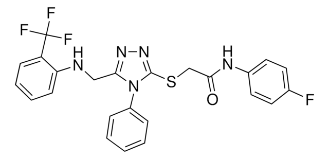 3-(4-FLUOROPHENYL)-5-(4-(4-METHYL-5-(2-(TRIFLUOROMETHYL)PHENYL)-4H-1,2,4-TRIAZOL-3-YL)BICYCLO[2.2.2]OCTAN-1-YL)-1,2,4-OXADIAZOLE structure, CAS 719272-75-0