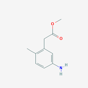METHYL2-(5-AMINO-2-METHYLPHENYL)ACETATE structure, CAS 850449-93-3