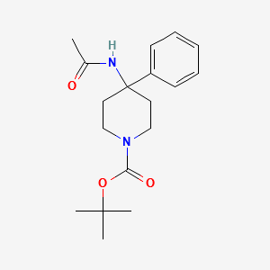 TERT-BUTYL4-ACETAMIDO-4-PHENYLPIPERIDINE-1-CARBOXYLATE structure, CAS 182621-52-9