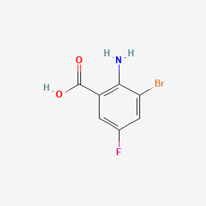 2-AMINO-3-BROMO-5-FLUOROBENZOICACID structure, CAS 259269-84-6