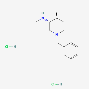 CIS-N-BENZYL-3-METHYLAMINO-4-METHYL-PIPERIDINEBIS-(HYDROCHLORIDE) structure, CAS 1062580-52-2