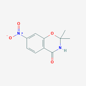 2,2-DIMETHYL-7-NITRO-2H-BENZO[E][1,3]OXAZIN-4(3H)-ONE structure, CAS 1110662-18-4