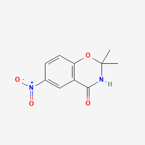 2,2-DIMETHYL-6-NITRO-2H-BENZO[E][1,3]OXAZIN-4(3H)-ONE structure, CAS 170865-87-9