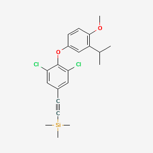 ((3,5-DICHLORO-4-(3-ISOPROPYL-4-METHOXYPHENOXY)PHENYL)ETHYNYL)TRIMETHYLSILANE structure, CAS 525575-59-1