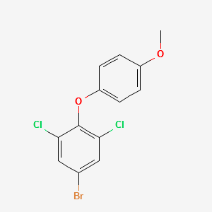 5-BROMO-1,3-DICHLORO-2-(4-METHOXYPHENOXY)BENZENE structure, CAS 55814-63-6