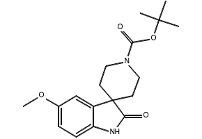 1'-Boc-1,2-dihydro-5-methoxy-2-oxo-spiro[3H-indole-3,4'-piperidine] structure, CAS 752234-64-3