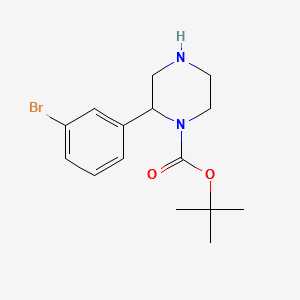 1-Boc-2-(3-bromophenyl)piperazine structure, CAS 886767-65-3