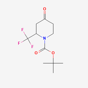 1-Boc-2-trifluromethyl-piperidin-4-one structure, CAS 1245648-32-1