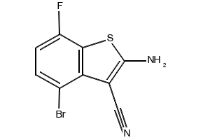 2-AMINO-6-FLUOROBENZO[B]THIOPHENE-3-CARBONITRILE structure, CAS 221061-09-2