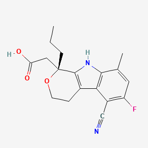 (R)-2-(5-CYANO-6-FLUORO-8-METHYL-1-PROPYL-1,3,4,9-TETRAHYDROPYRANO[3,4-B]INDOL-1-YL)ACETICACID structure, CAS 627871-22-1