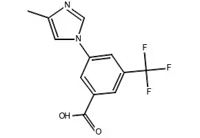 3-(4-METHYL-1H-IMIDAZOL-1-YL)-5-(TRIFLUOROMETHYL)BENZOICACID structure, CAS 641571-13-3