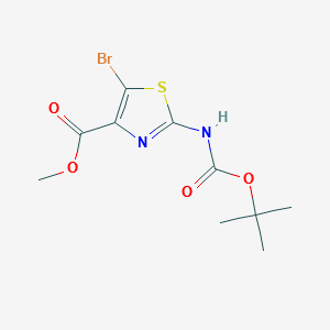 Methyln-Boc-2-Amino-5-Bromothiazole-4-Carboxylate structure, CAS 914349-71-6