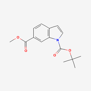 N-Boc-1H-Indole-6-Carboxylicacidmethylester structure, CAS 957127-83-2