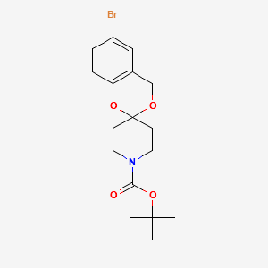 Tert-Butyl6-Bromo-4H-Spiro[Benzo[D][1,3]Dioxine-2,4'-Piperidine]-1'-Carboxylate structure, CAS 895525-73-2