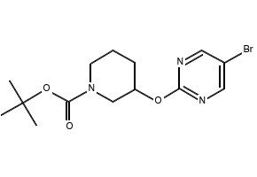 1-Boc-3-(5-bromopyrimidin-2-yloxy)piperidine structure, CAS 914347-76-5
