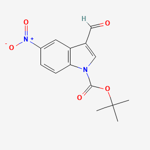 1-Boc-3-formyl-5-nitroindole structure, CAS 914349-06-7