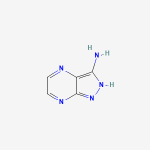 1H-PYRAZOLO[3,4-B]PYRAZIN-3-AMINE structure, CAS 81411-64-5
