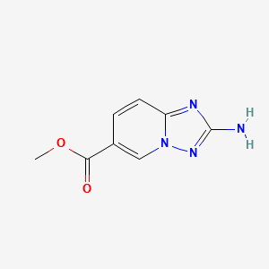 2-Amino-[1,2,4]triazolo[1,5-a]pyridine-6-carboxylicacidmethylester structure, CAS 1094107-41-1