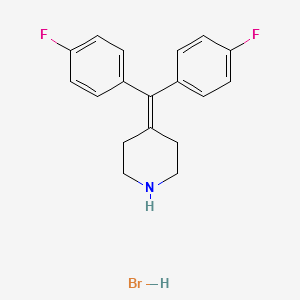 4-[BIS(4-FLUOROPHENYL)METHYLENE]PIPERIDINEHYDROBROMIDE structure, CAS 111627-29-3