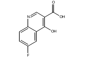 6-Fluoro-4-hydroxy-quinoline-3-carboxylicacid structure, CAS 343-10-2