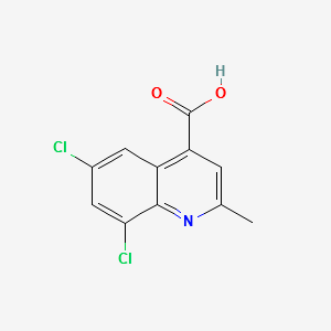 6,8-Dichloro-2-methyl-quinoline-4-carboxylicacid structure, CAS 67059-22-7