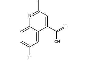 6-Fluoro-2-methyl-quinoline-4-carboxylicacid structure, CAS 716-03-0
