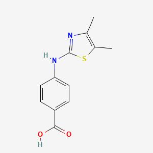 4-(4,5-DIMETHYLTHIAZOL-2-YLAMINO)BENZOICACID structure, CAS 100142-85-6