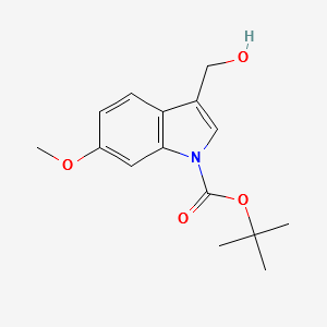 1-Boc-3-hydroxymethyl-6-methoxyindole structure, CAS 914349-08-9