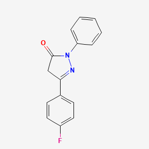 2,4-DIHYDRO-5-(4-FLUOROPHENYL)-2-PHENYL-3H-PYRAZOL-3-ONE structure, CAS 575455-54-8