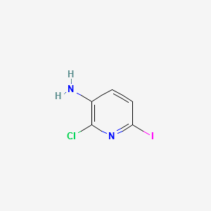 6-Chloro-2-iodo-pyridin-3-ylamine structure, CAS 400777-06-2